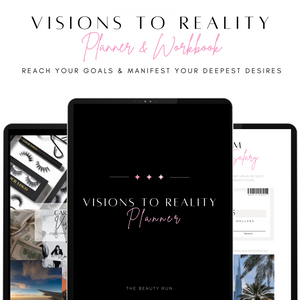 Planner: Visions to Reality - Pink & Black Theme