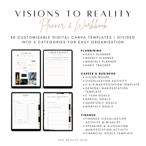 Planner: Visions to Reality - Minimal Theme