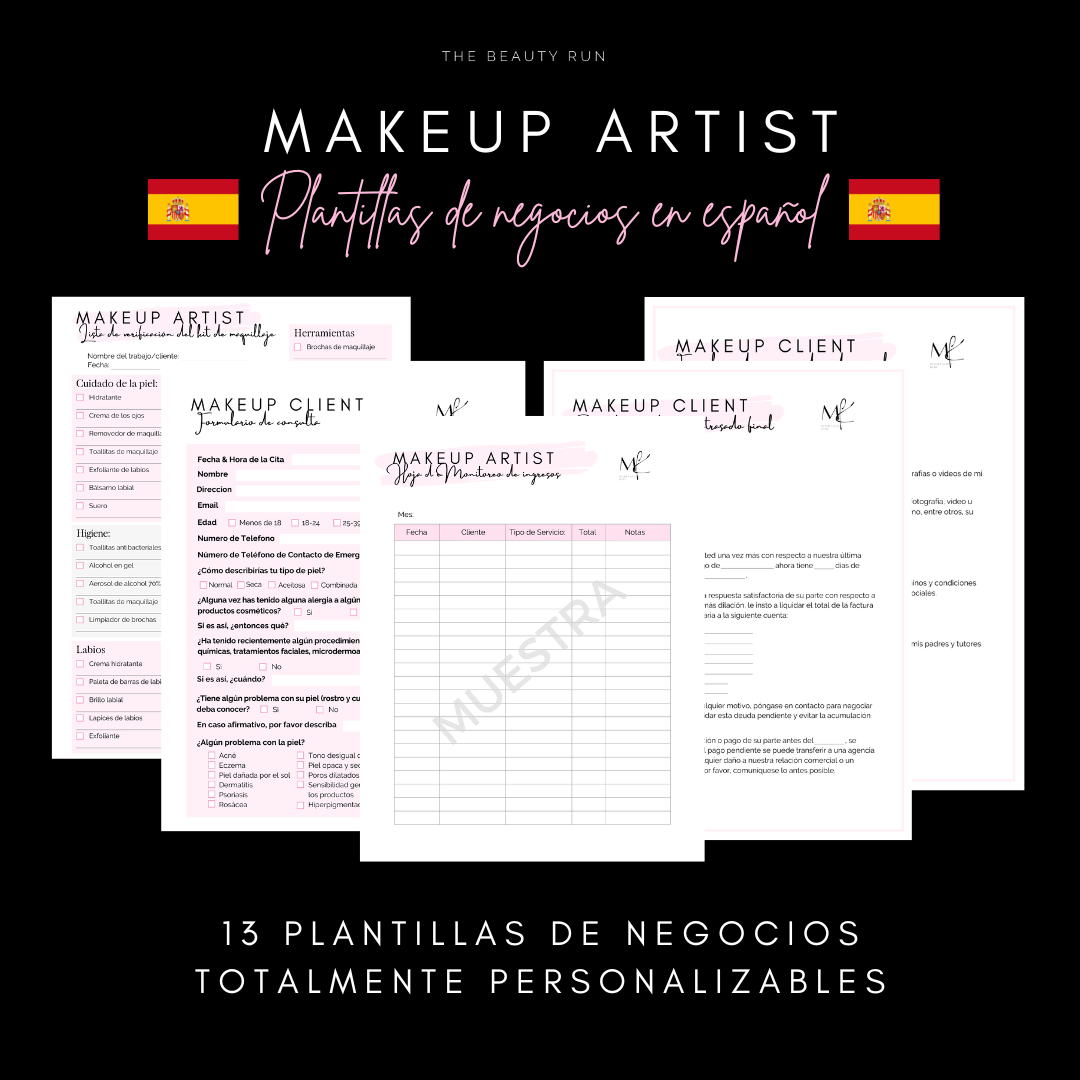 makeup artist business template
