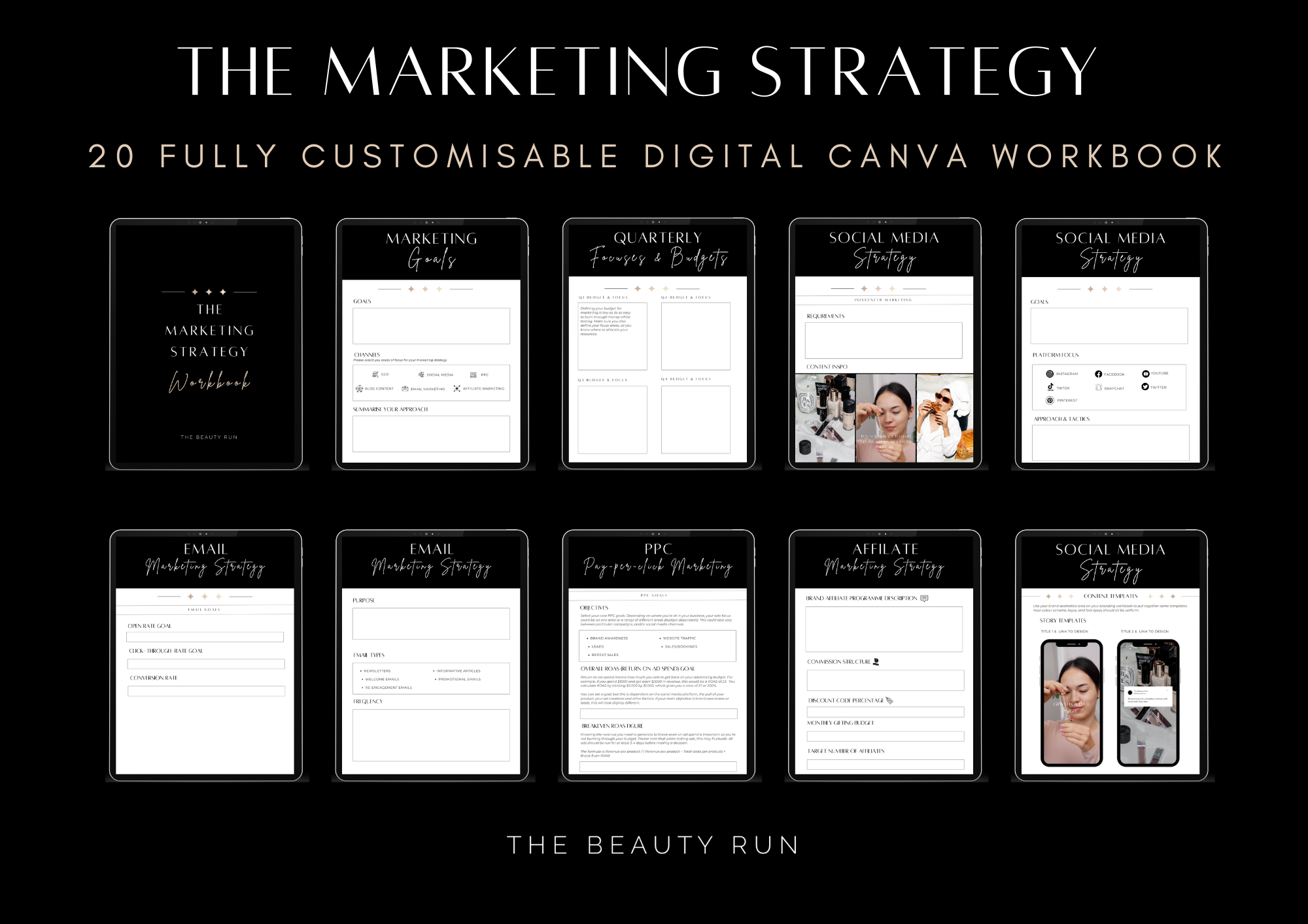 The Business Strategy Workbooks (Marketing, Branding & Business Plan)