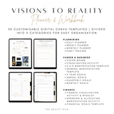 Digital Planner: Visions to Reality - Minimal Theme
