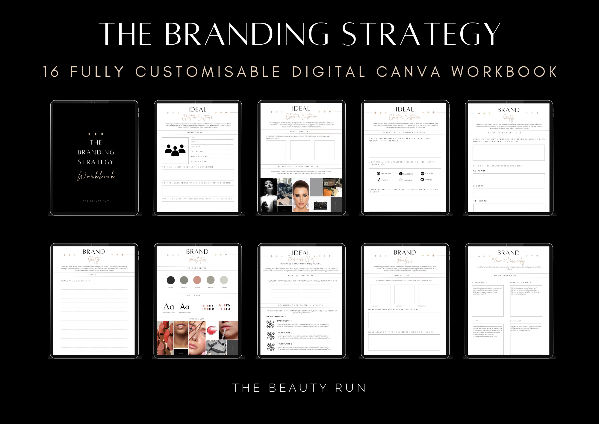 The Business Strategy Workbooks (Marketing, Branding & Business Plan)