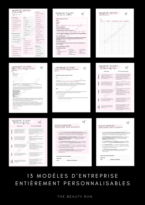 Makeup Artist Business Templates *FRENCH*