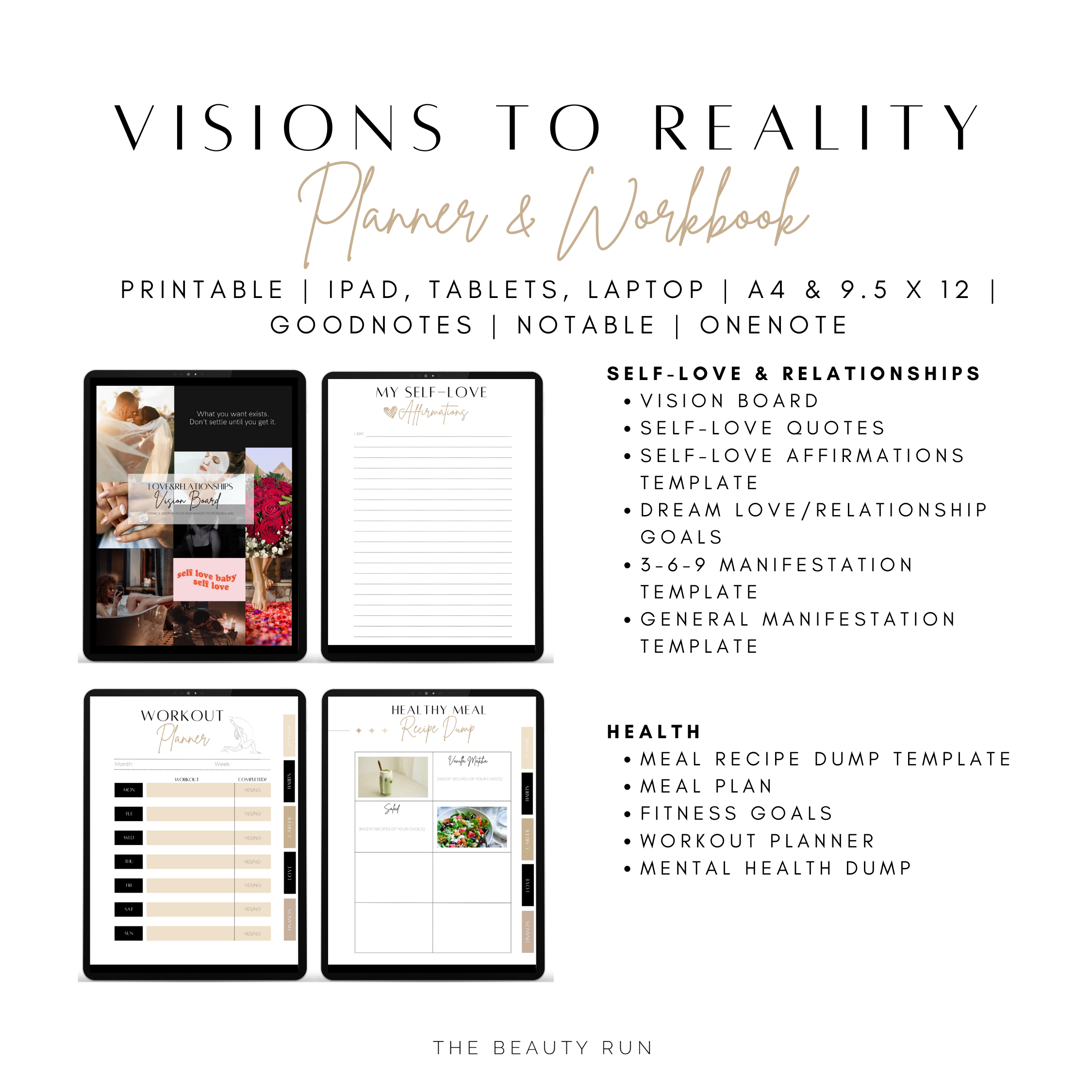 Planner: Visions to Reality - Minimal Theme
