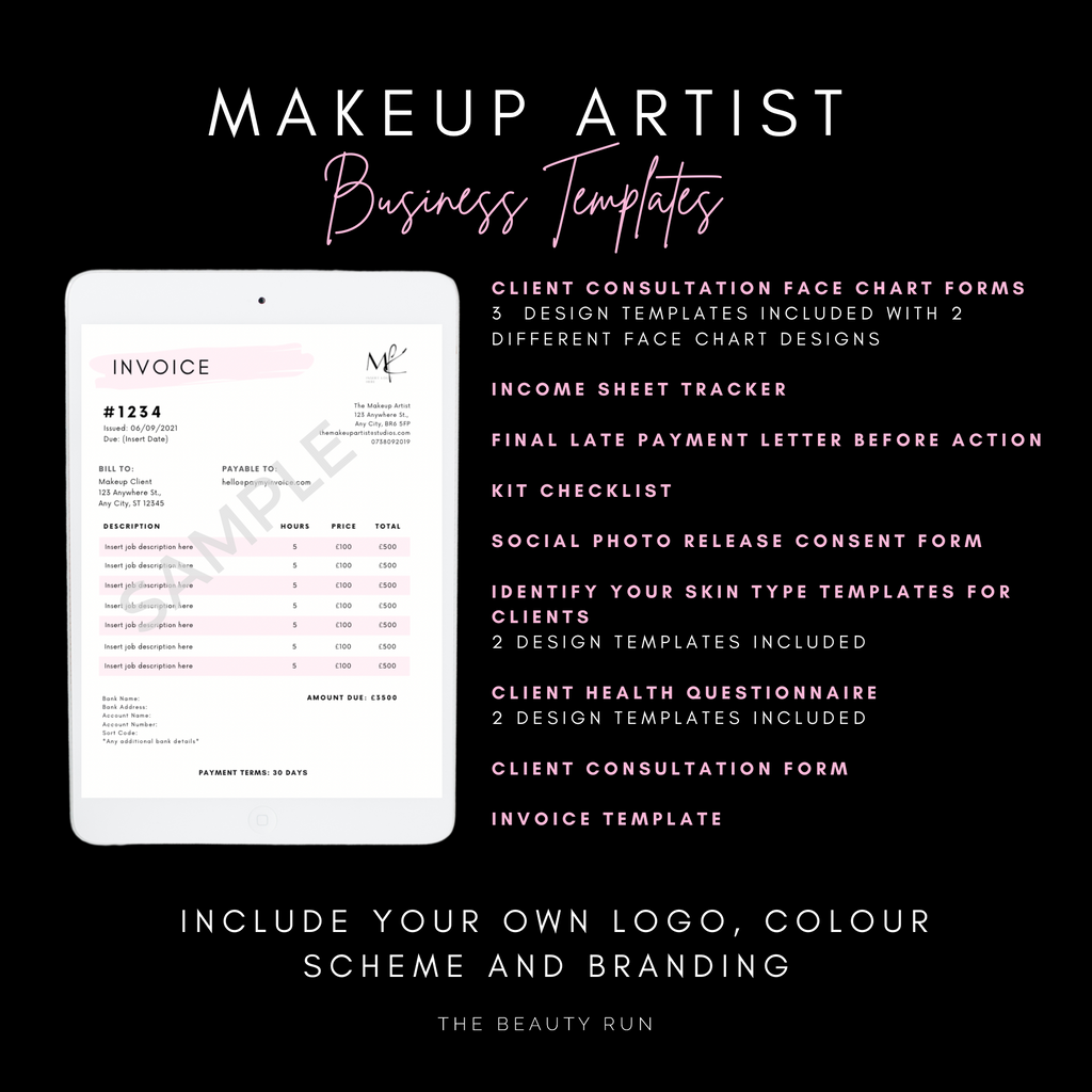 Makeup Artist Business Templates *ENGLISH*
