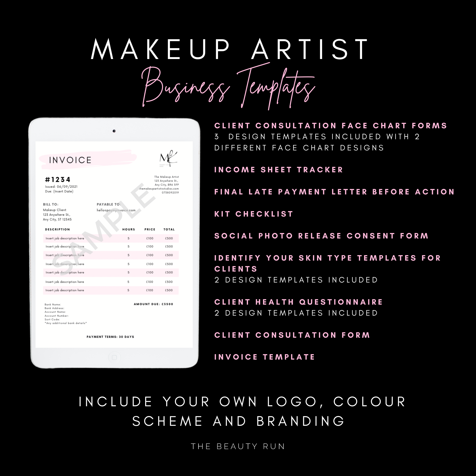 Makeup Artist Business Templates *ENGLISH*