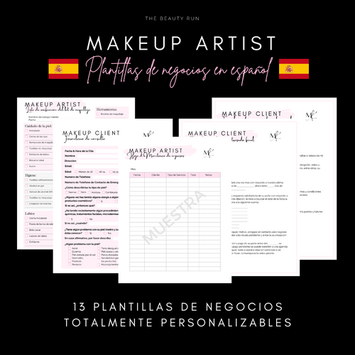 Makeup Artist Business Templates *SPANISH*